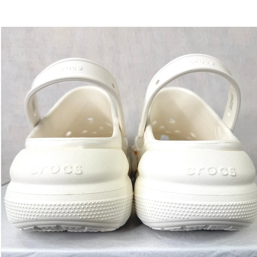 Crocs Crush Clog Mens M12 White‎ Platform Chunky Comfort Sandals 207521